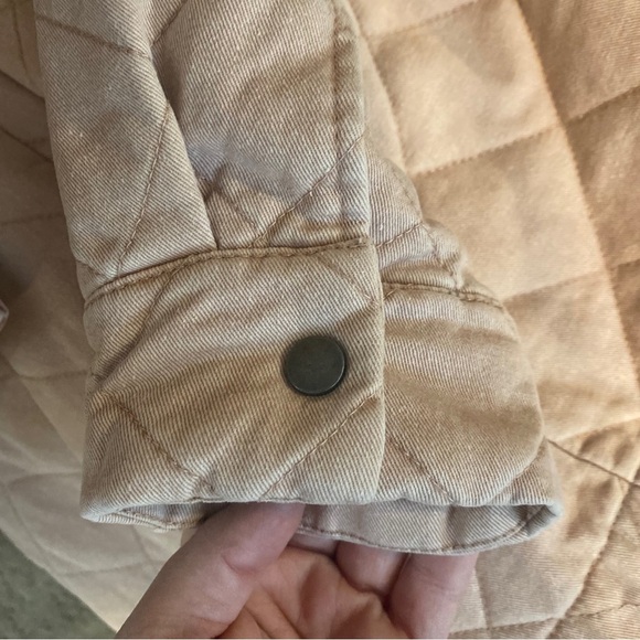 Joie Quilted Barn Utility Coat Jacket Light Mauve Size Medium - Picture 8 of 9